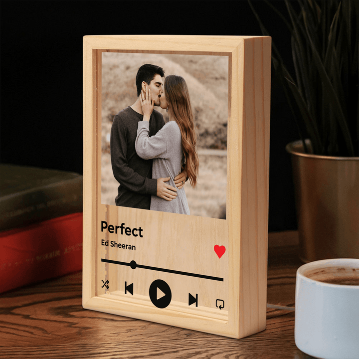 Custom Music Light with Photo – Personalized Song Night Light Gift for Couples, Anniversary, Valentine’s Day