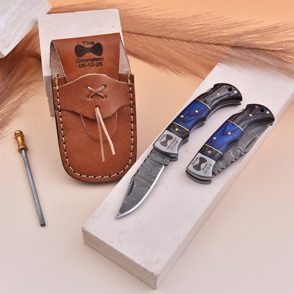 Personalized knife gift for groomsmen